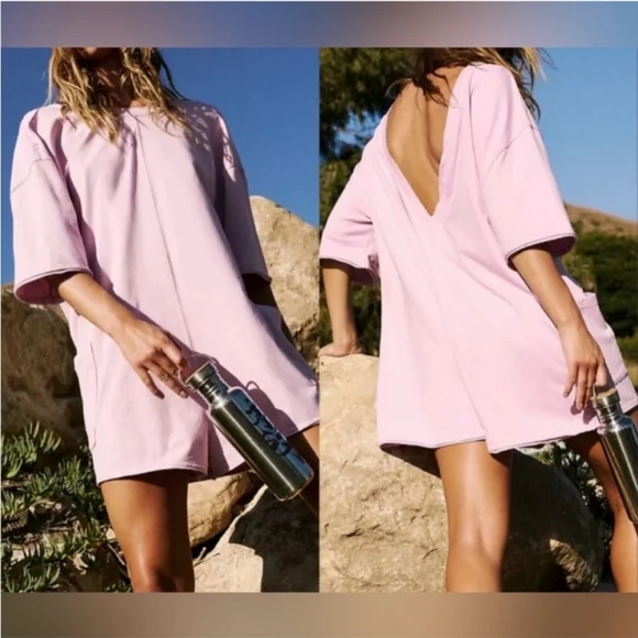 NWOT FP Movement Hot Shot Tee Romper in Light Purple/Lavender Fog Size XS - Picture 6 of 6